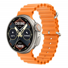 K9 Ultra Pro 1,39 pouces Bande de silicone IP67 Étanche Smart Watch Support Bluetooth Call / NFC (Orange)