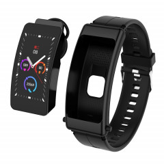 K50 1,08 pouces bande de silicone écouteur détachable IP67 étanche montre intelligente prise en charge appel Bluetooth (noir)