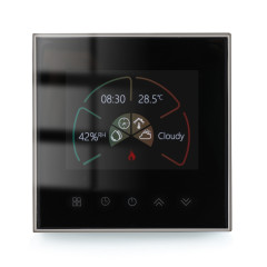 BHT-2002GALM 220V Thermostat de chauffage domestique intelligent Thermostat WiFi de chauffage de l'eau (noir)