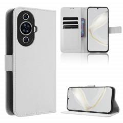 Pour Huawei nova 11 Pro Étui de téléphone en cuir à texture diamant (Blanc)