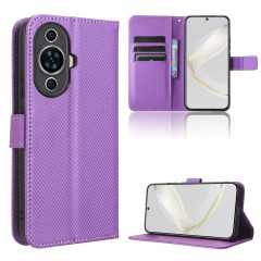 Pour Huawei nova 11 Pro Diamond Texture Leather Phone Case (Violet)