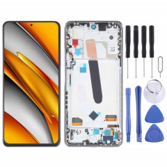 Écran LCD OLED pour Xiaomi Poco F3 Digitizer Assemblage complet avec cadre (Argent)