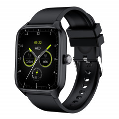 Montre intelligente T19 Pro 1,96 pouces IP67 étanche en silicone, prend en charge les appels Bluetooth double mode / surveillance de la fréquence cardiaque (noir)