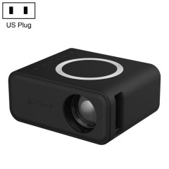 Le mini projecteur LCD T300S 320 x 240 24 ANSI Lumens prend en charge le même écran filaire et sans fil, spécification : prise US (noir).