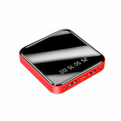 10000mAh Mirror Mini LED Digital Display Power Bank (Rouge)