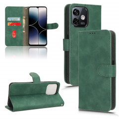 Pour Ulefone Note 16 Pro Skin Feel étui de téléphone en cuir à rabat magnétique (vert)