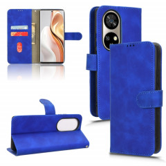 Pour Ulefone Note 17 Pro Skin Feel Étui de téléphone en cuir à rabat magnétique (Bleu)