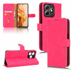 Pour Ulefone Note 18 Ultra Skin Feel Étui de téléphone en cuir à rabat magnétique (Rose rouge)