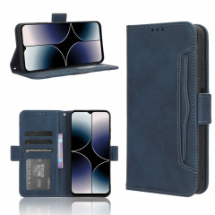 Pour Ulefone Note 16 Pro Skin Feel Veau Texture Card Slots Étui de téléphone en cuir (Bleu)