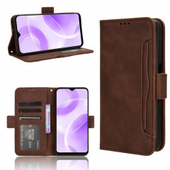 Pour Ulefone Note 15 Skin Feel Calf Texture Slots pour cartes Étui de téléphone en cuir (marron)