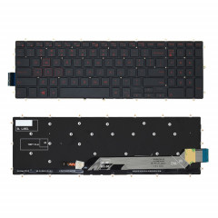 Clavier d'ordinateur portable rétroéclairé pour Dell G3 3579 3779 / G5 5587 / G7 7588 (mot rouge)