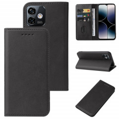 Pour Ulefone Note 16 Pro étui de téléphone en cuir à fermeture magnétique (noir)