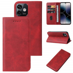 Pour étui de téléphone en cuir à fermeture magnétique Ulefone Note 16 Pro (rouge)