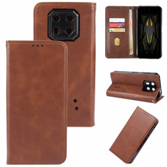 Pour Ulefone Armor 22 Étui de téléphone en cuir à fermeture magnétique (marron)