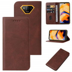 Pour Ulefone Armor X13 Étui de téléphone en cuir à fermeture magnétique (marron)