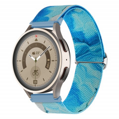 Pour Coros Pace 2 / Coros Apex 42mm 20mm Bracelet de montre à boucle tissée en nylon coloré peint (bleu océan)