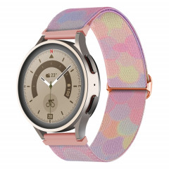 Pour Coros Apex Pro / Apex 46mm 22mm Bracelet de montre à boucle tissée en nylon coloré peint (bulles symphoniques)