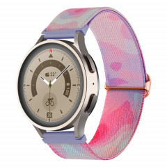 Pour Coros Apex Pro / Apex 46mm 22mm Bracelet de montre à boucle tissée en nylon coloré peint (bleu violet)