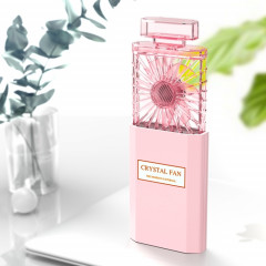 Ventilateur à lame cachée en forme de parfum portable (rose)