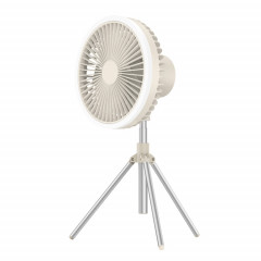 DQ216 10000mAh Extérieur Portable Tête Pivotante Levante Camping Ventilateur Tente Suspendue Vertical Coloré Lumière avec Télécommande (Kaki)