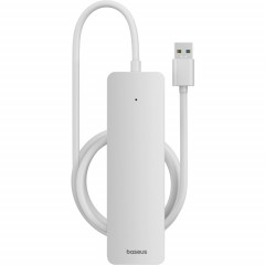 Adaptateur HUB USB vers USB3.0x4 Baseus Ultra Joy Series 4 en 1, longueur du câble : 100 cm (blanc)