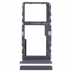 Pour TCL 40 R Plateau de carte SIM + Micro SD d'origine (noir)