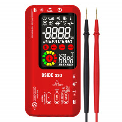 Multimètre de mesure de température infrarouge à écran couleur intelligent BSIDE S30 (rouge)