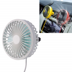 F829 Ventilateur de refroidissement électrique de sortie d'air de voiture portable avec lumière LED (blanc)