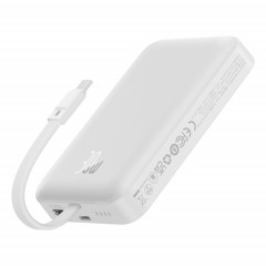 Baseus 10000mAh 30W USB-C / Type-C Banque d'alimentation à charge rapide magnétique (Starlight White)