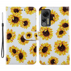 Pour Ulefone Note 14 Étui de téléphone en cuir à rabat horizontal à motif peint (tournesol)