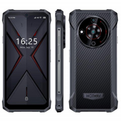  Téléphone robuste HOTWAV T7, 4 Go + 128 Go, 6280 mAh, 6,52 pouces Android 13 MT8788 Octa Core, réseau : 4G, OTG (tout noir)