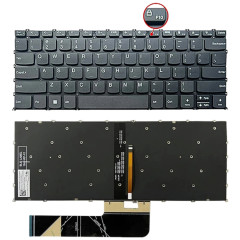 Pour Lenovo IdeaPad 5 US Version Clavier rétroéclairé pour ordinateur portable, touche F10 avec icône de verrouillage (noir)