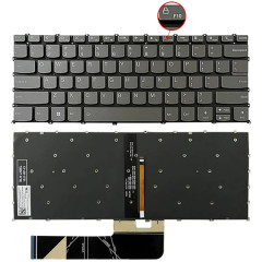 Pour Lenovo IdeaPad 5 US Version Clavier rétroéclairé pour ordinateur portable, touche F10 avec icône de verrouillage (gris)