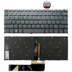 Pour Lenovo IdeaPad 5 / Yoga Slim 7 Pro Version américaine Clavier rétroéclairé pour ordinateur portable, touche F10 avec icône de téléphone (noir)