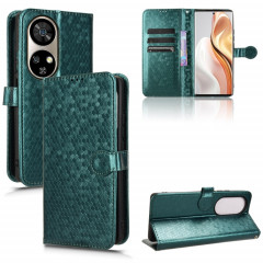 Pour Ulefone Note 17 Pro Étui de téléphone en cuir à texture de points en nid d'abeille (vert)
