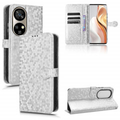 Pour Ulefone Note 17 Pro Étui de téléphone en cuir à texture de points en nid d'abeille (argent)