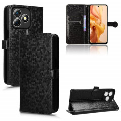 Pour Ulefone Note 18 Ultra Honeycomb Dot Texture Étui de téléphone en cuir (Noir)