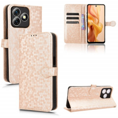 Pour Ulefone Note 18 Ultra Honeycomb Dot Texture Étui de téléphone en cuir (Or)