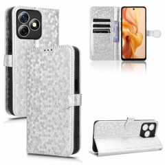 Pour Ulefone Note 18 Ultra Honeycomb Dot Texture Étui de téléphone en cuir (argent)