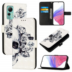 Pour Ulefone Note 14 Étui de téléphone en cuir à rabat horizontal avec peinture 3D (crâne)
