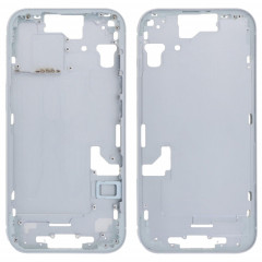 Pour iPhone 15 Cadre central Plaque de lunette avec touches latérales + plateau de carte, Version : Version chinoise (bleu)