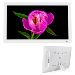 Cadre photo numérique à écran LED XCLT2150 21,5 pouces, type de prise : prise AU (blanc)
