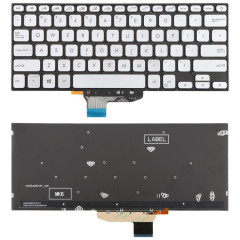 Clavier rétroéclairé pour ordinateur portable Asus VivoBook S14 K430 A430 X430 S403 S4300F S4300U (version américaine) (argent)
