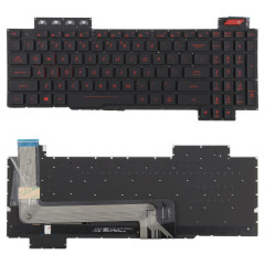 Clavier rétroéclairé pour ordinateur portable Asus FX63 FX63V FX503VM FX503VD ZX63VE FZ63V GL503VS (rouge)