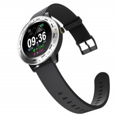 S18 1,3 pouces écran TFT IP67 Bracelet de montre intelligente étanche, moniteur de sommeil de soutien / moniteur de fréquence cardiaque / surveillance de la pression artérielle (argent noir)