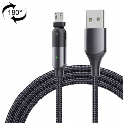 FXCM-WYA0G 2.4A USB vers Micro USB Câble de charge coude rotatif à 180 degrés, longueur: 2 m (gris)