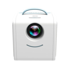Q2 LED 1080P Mini projecteur portable pour enfants, type de prise:  (bleu blanc)