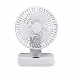 Petit ventilateur oscillant de bureau portable D606Y (blanc)