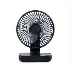 D606 Ventilateur de bureau réglable portable à quatre vitesses rechargeable USB 4 W (noir)