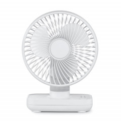 Ventilateur de bureau réglable portable à quatre vitesses rechargeable D606 4W USB (blanc)